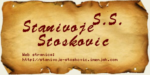 Stanivoje Stošković vizit kartica